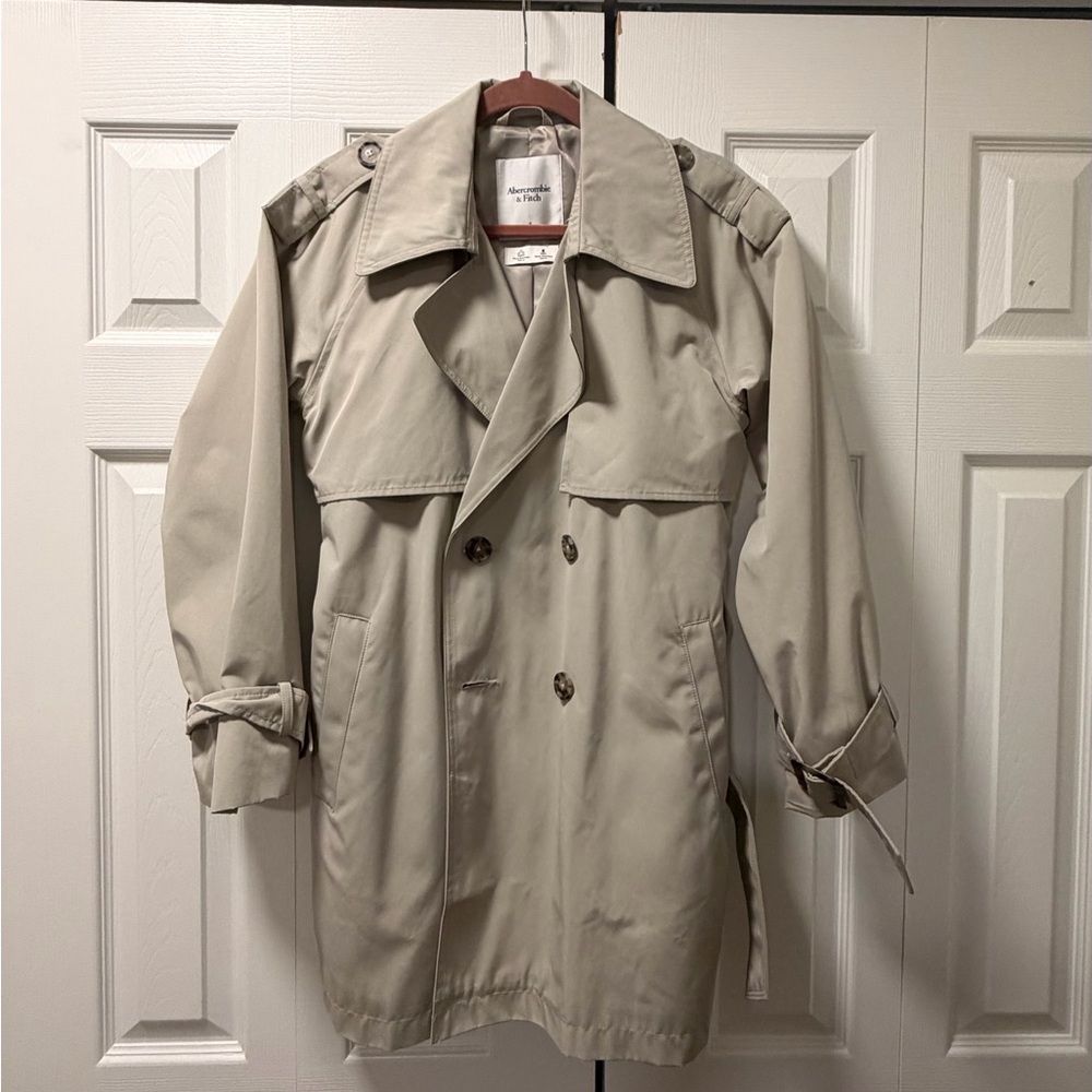 Abercrombie & Fitch Light Tan Trench Coat - Never Worn!